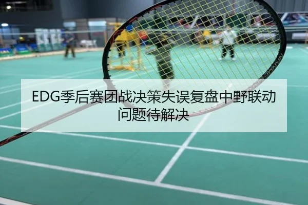 EDG季后赛团战决策失误复盘中野联动问题待解决
